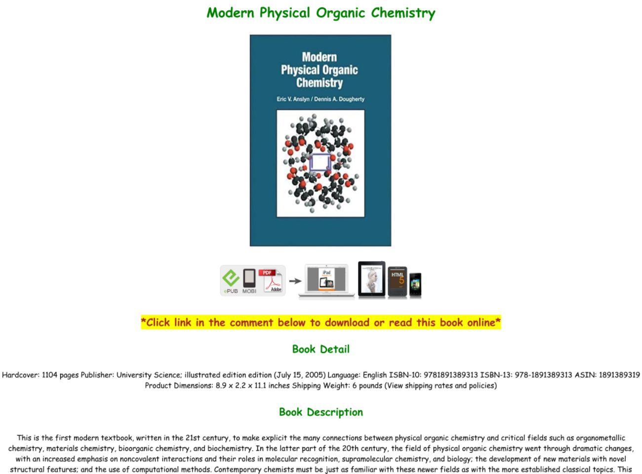 modern physical organic chemistry download